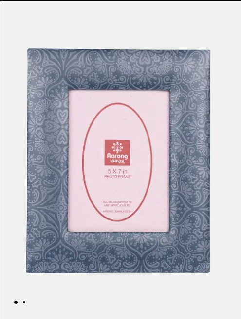 Grey Genuine Leather Photo Frame